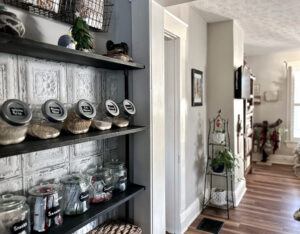 interior design and space planning of pantry and family room